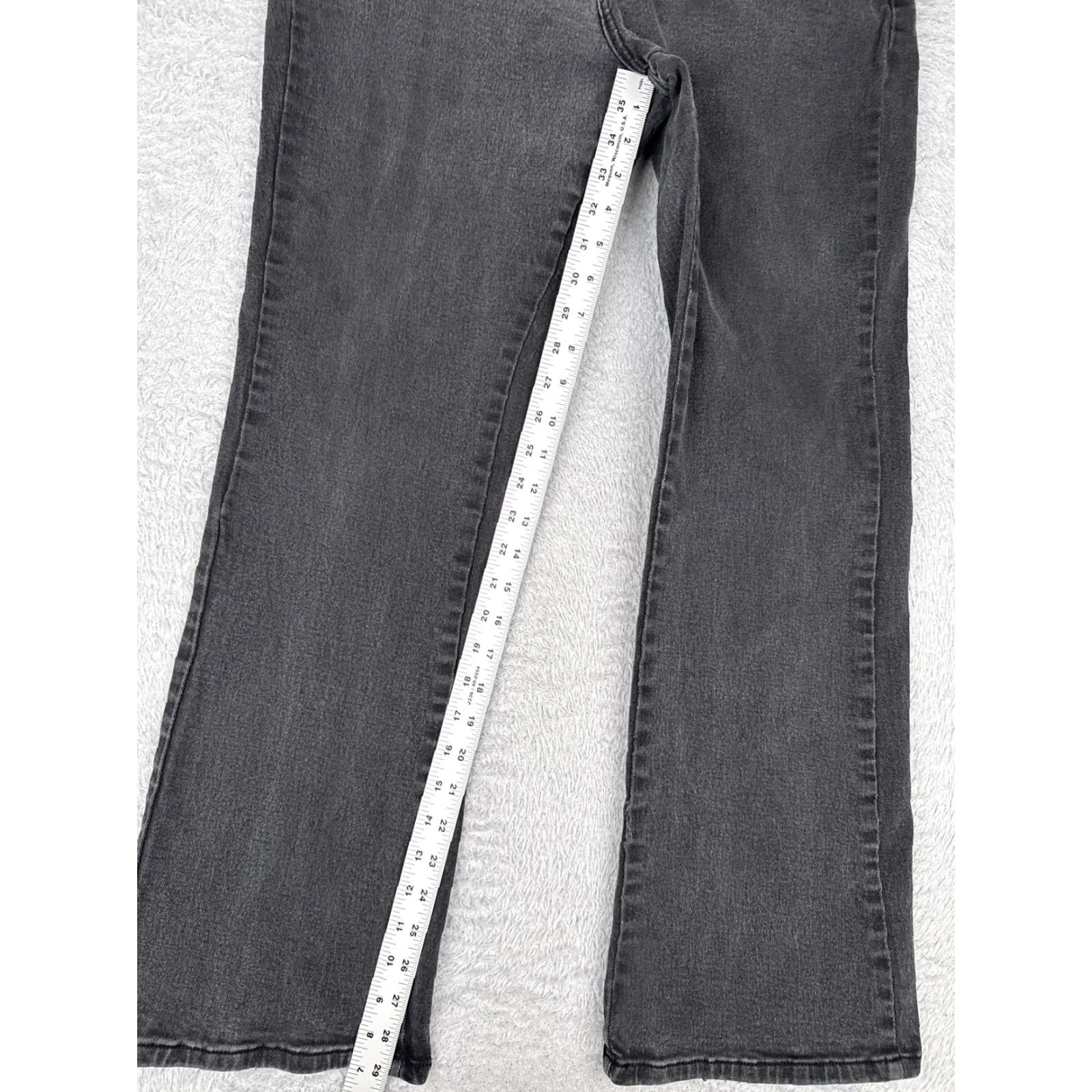 Denime VINTAGE U-51 Jeans Womens 16 Gray Black Wash Bootcut Stretch Denim Five Pocket Zip Fly Size 38" / US 16 / IT 52 - 7 Thumbnail