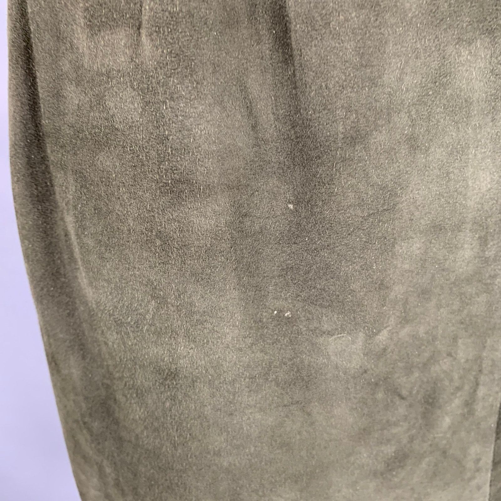 Ralph Lauren RALPH LAUREN Size 8 Green Suede Pencil Below Knee Skirt Size 30" / US 8 / IT 44 - 4 Thumbnail