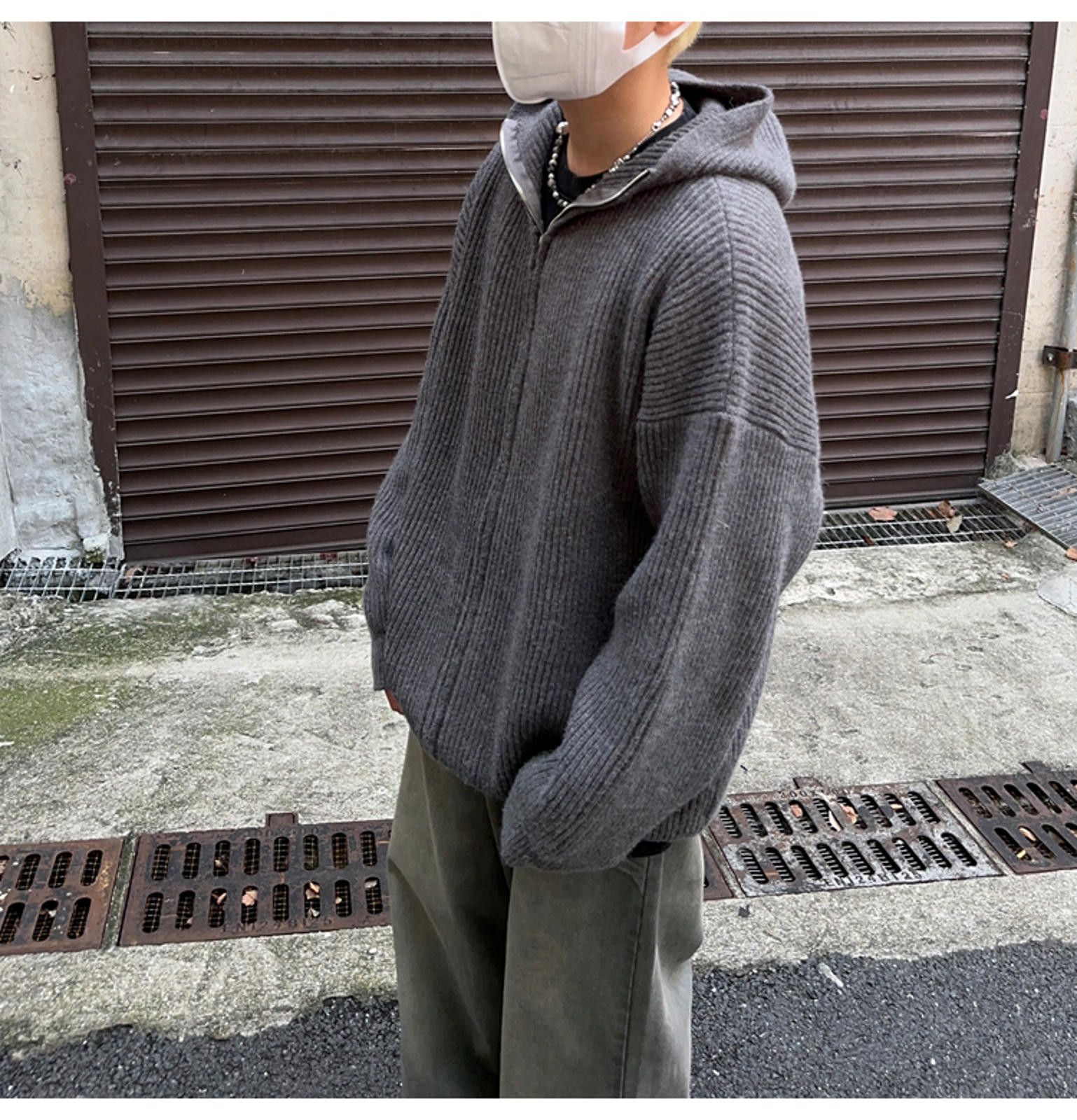 Other Stylish Oversized Hooded Sweater in Gray Size US M / EU 48-50 / 2 - 3 Thumbnail