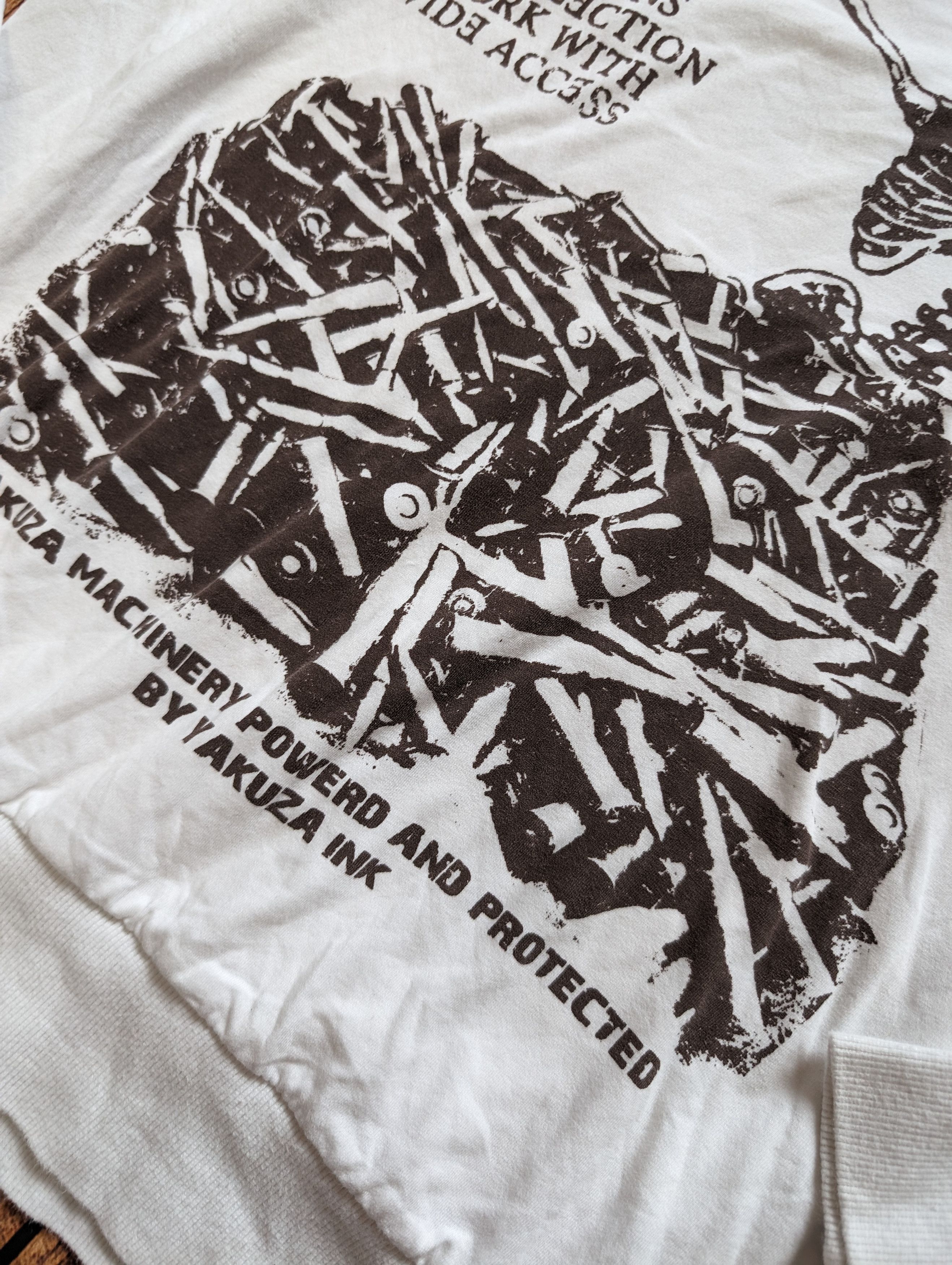 Japanese Brand × Vintage White Yakuza machinery reversible hoodie Size US M / EU 48-50 / 2 - 3 Thumbnail