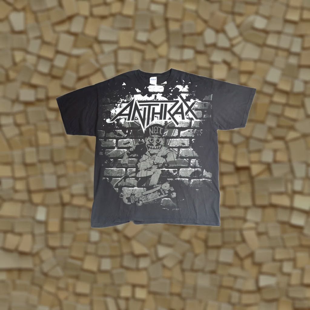 Gildan Gildan Anthrax N.O.T. Man Vintage Rock Thrash Metal T-Shirt Tee XL Black Men XL"} Size US XL / EU 56 / 4 - 1 Thumbnail
