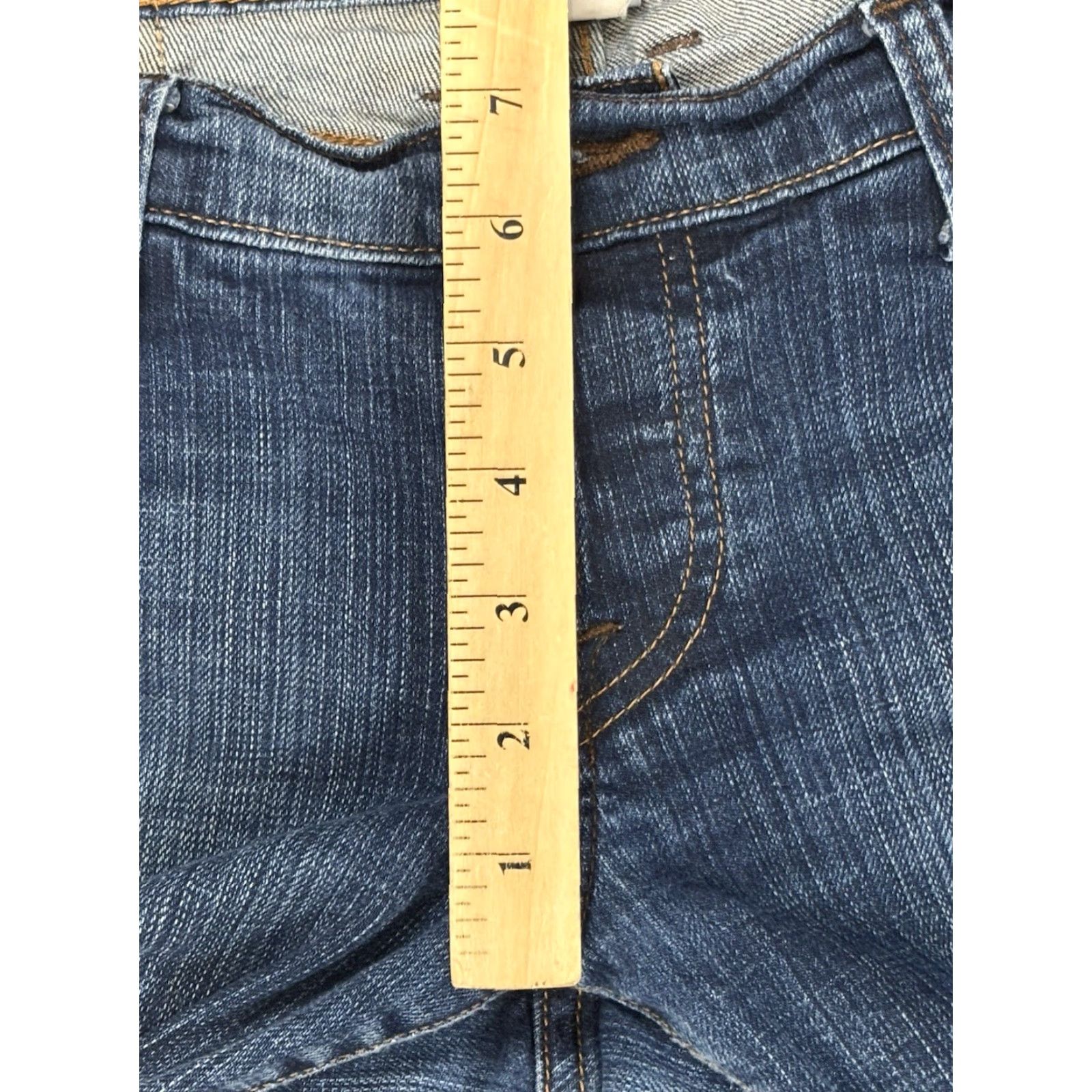Lucky Brand VINTAGE Lucky Brand Jeans Women 30x32 Blue Denim Lil' Maggie Low Rise Bootcut Stretch 90s Hipster Size 30" / US 8 / IT 44 - 7 Thumbnail