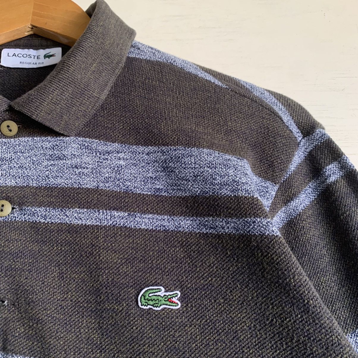 Lacoste Vintage Long Sleeve Lacoste Striped Polo Shirt Size US M / EU 48-50 / 2 - 5 Thumbnail