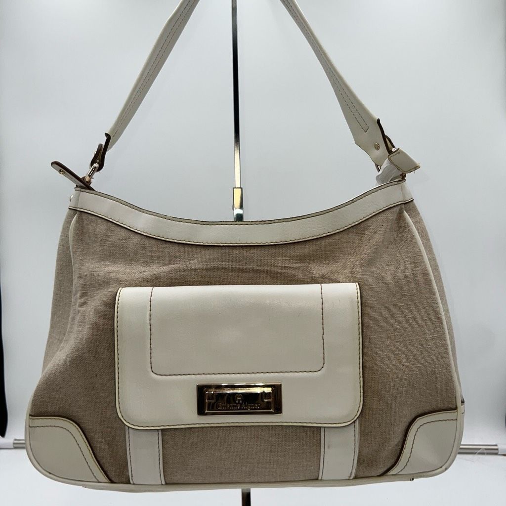 Etienne Aigner Etienne Aigner Vintage Linen and Leather Shoulder Bag Size ONE SIZE - 1 Thumbnail