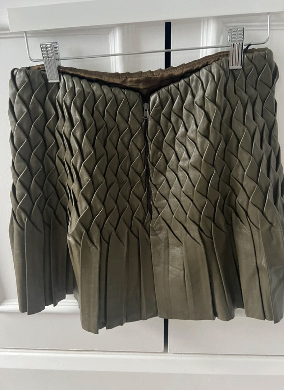 Other Khaki Jay Ahr leather skirt Size 25" / US 0 / IT 36 - 2 Thumbnail