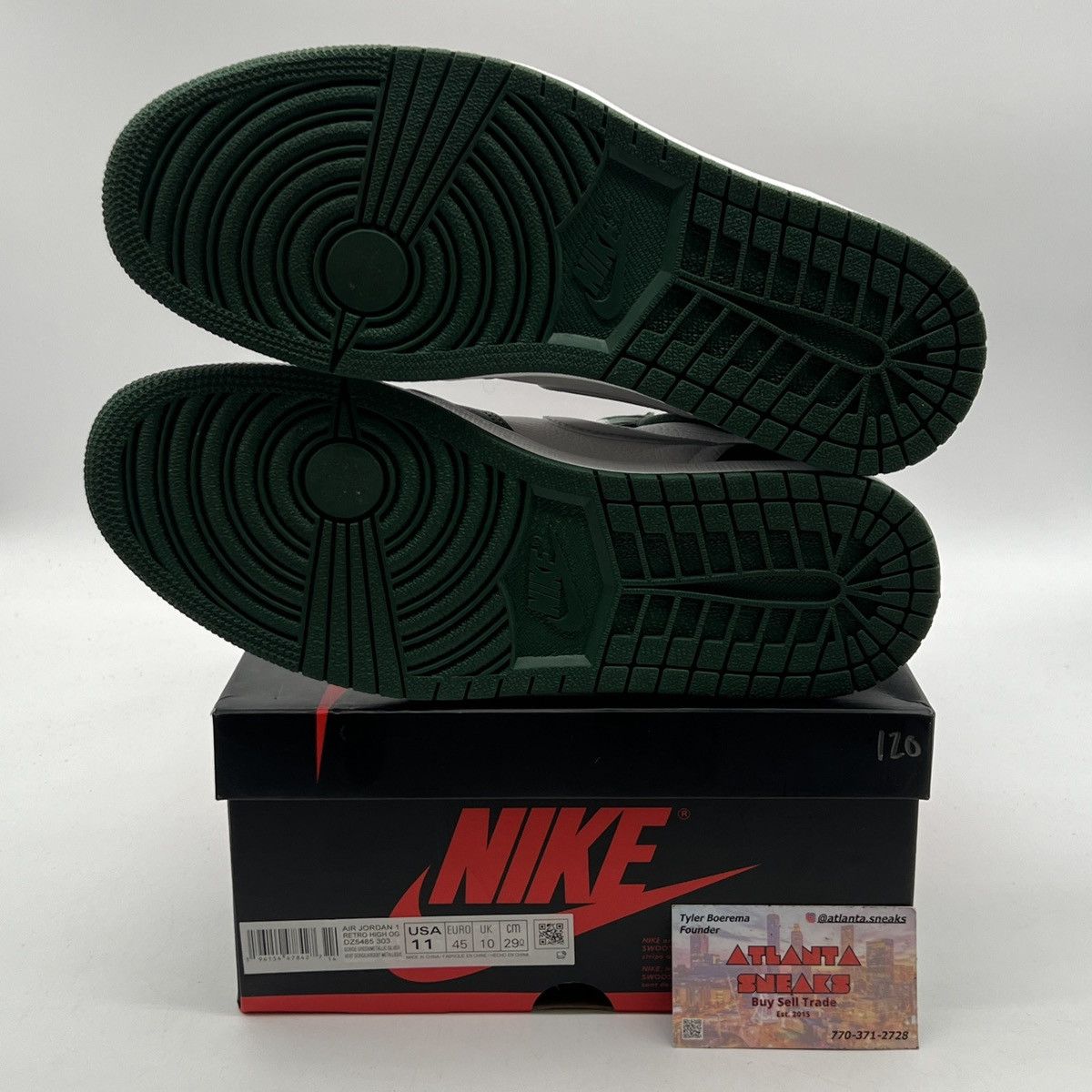 Nike Air Jordan 1 High gorge green Size US 11 / EU 44 - 7 Thumbnail