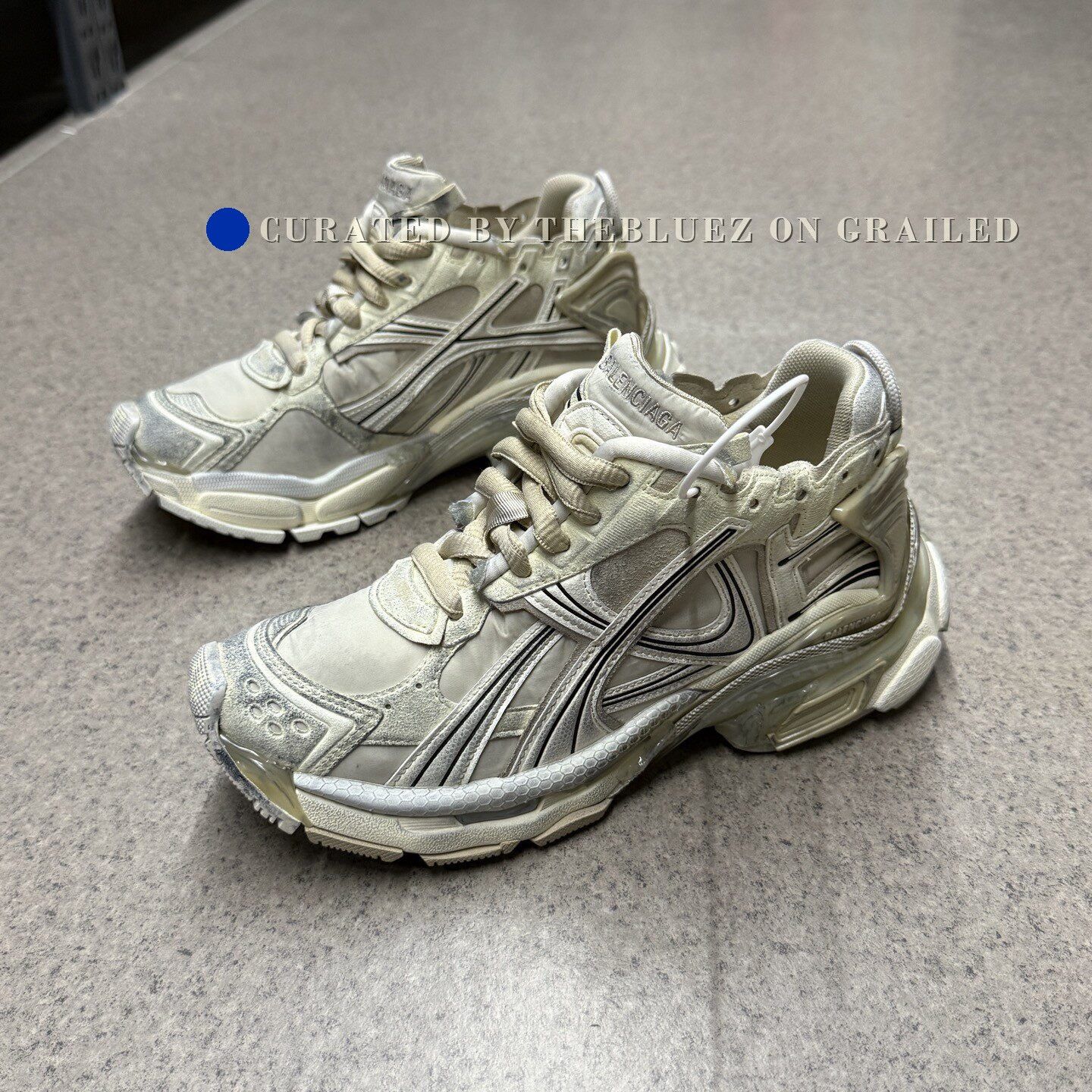Balenciaga Balenciaga Runner Beige Distressed Sneakers Size US 6 / IT 36 - 1 Thumbnail