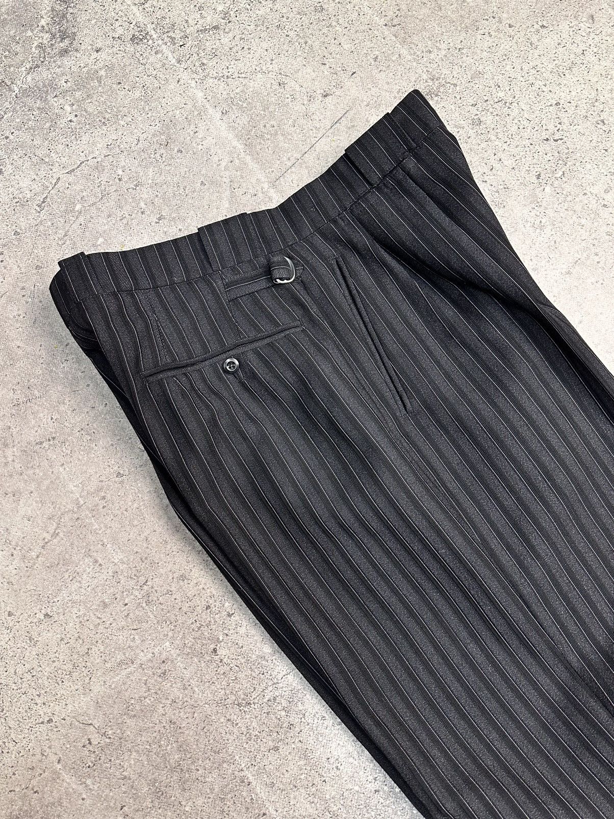 Marithe + Francois Girbaud Military 80s France Pleated Black Pants Avantgarde Style Size US 34 / EU 50 - 9 Thumbnail
