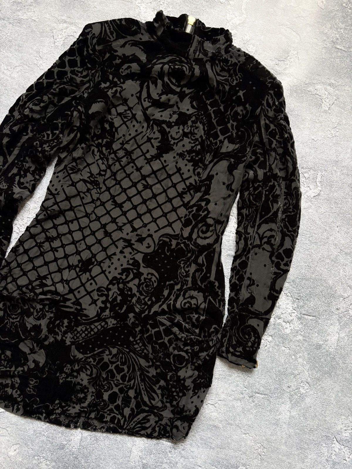 Balmain Balmain X H&M Velvet Zipper Luxury Black Dress Size S / US 4 / IT 40 - 5 Thumbnail