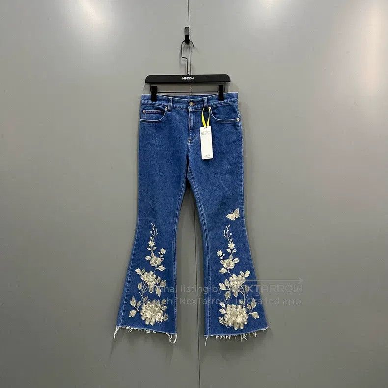 Gucci Gucci Floral embroidered micro-trousers Size 27" / US 4 / IT 40 - 1 Thumbnail