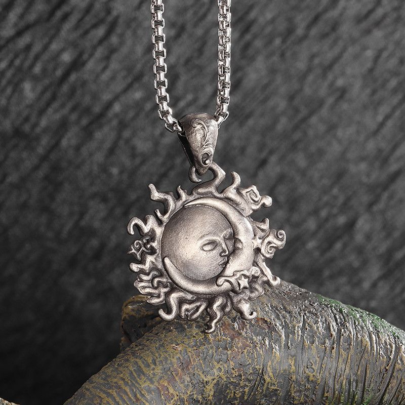 Jewelry Sun Moon Star Kiss Pendant Necklace Size ONE SIZE - 1 Thumbnail