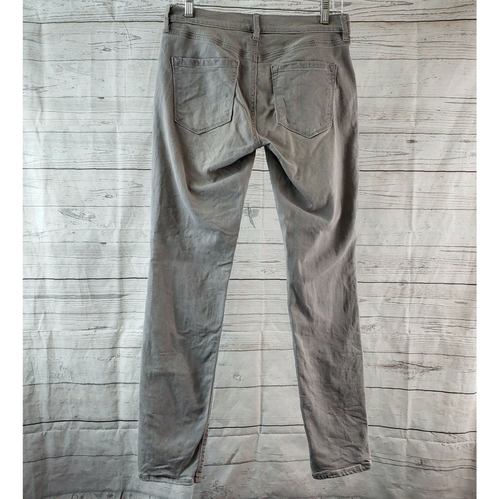 Loft VINTAGE Ann Taylor LOFT Womens Modern Skinny Jeans Sz 6 Solid Gray Low Rise Size 28" / US 6 / IT 42 - 3 Thumbnail