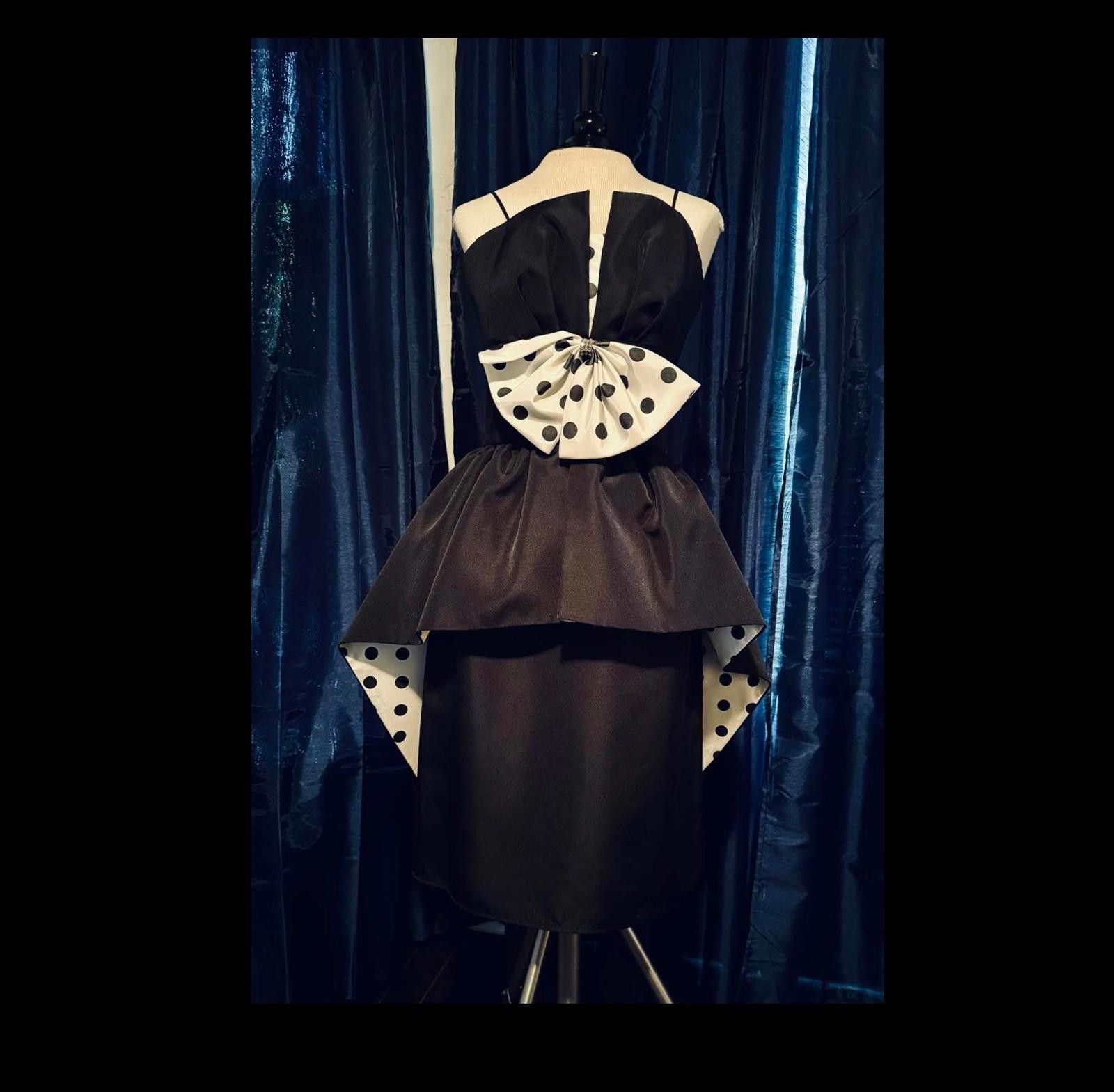 Darc Sport Vintage Black White Polka Dot Dress by Huey Waltzer Darcy Size XS / US 0-2 / IT 36-38 - 1 Thumbnail