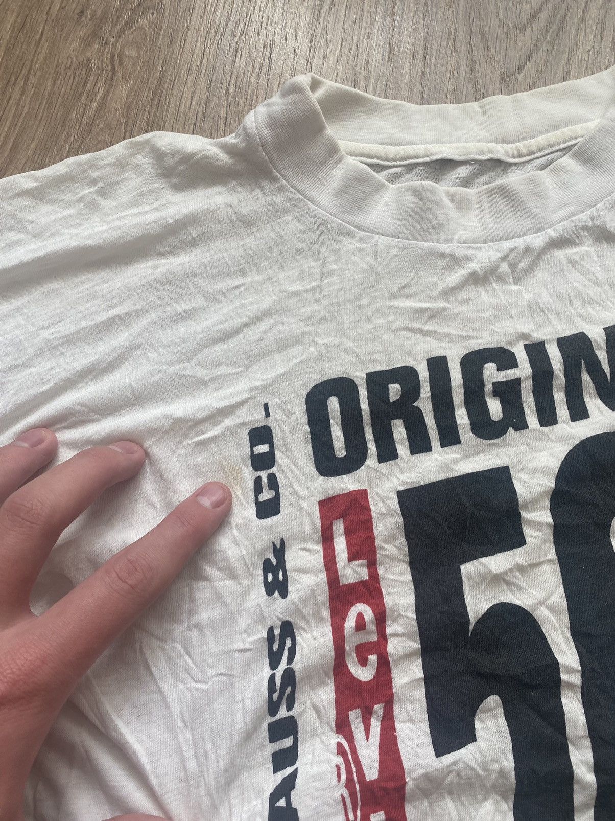 Levi's × Levi's Vintage Clothing Vintage 1980s Levi’s 501 baggy T shirt mens Large tee Rare Size US L / EU 52-54 / 3 - 6 Thumbnail