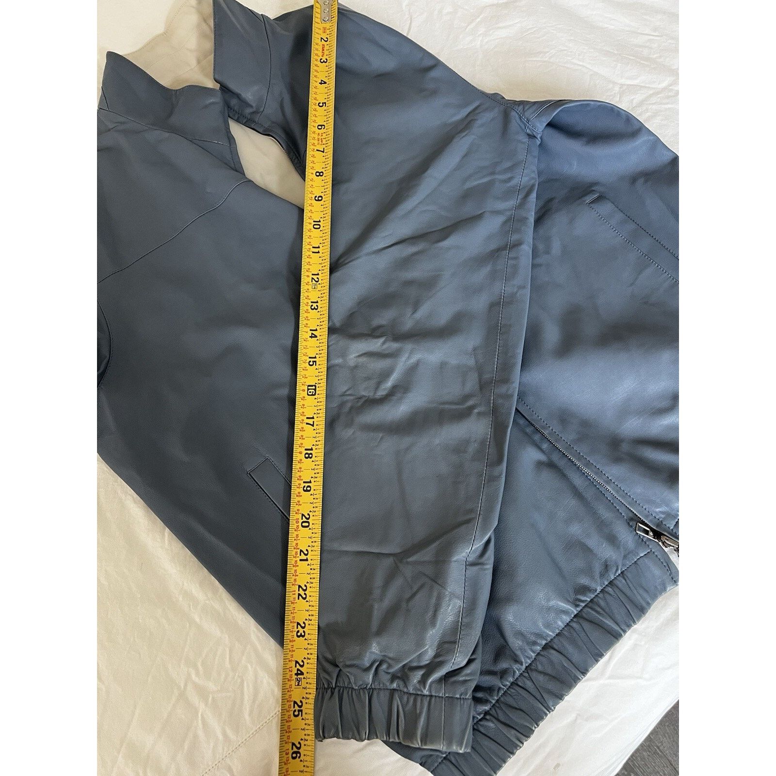 Loro Piana $6,950 Loro Piana Bomber Leather Reversible Blue/Ivory IT52 Size US L / EU 52-54 / 3 - 8 Thumbnail