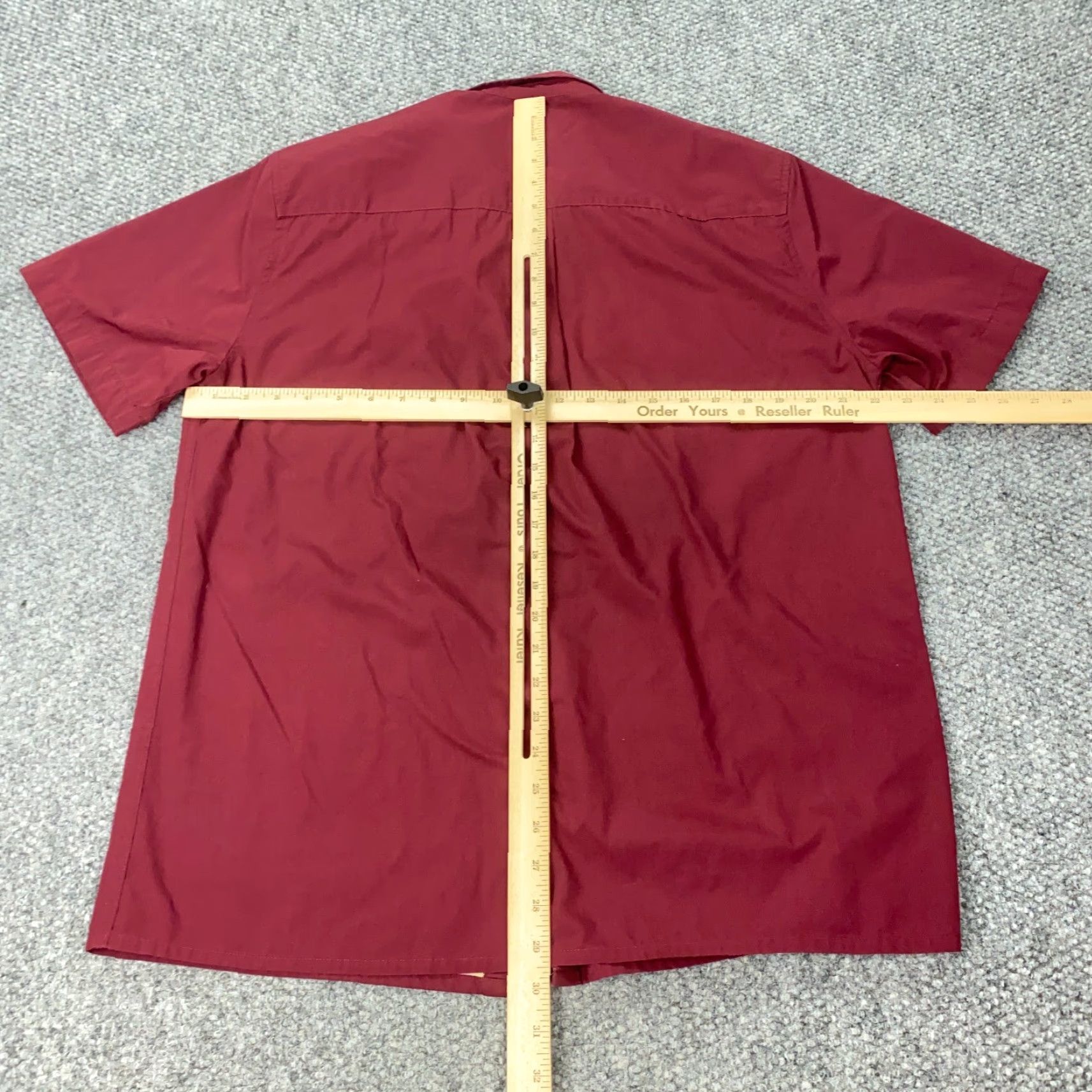 Haband Haband Shirt Mens M Maroon Snap Collar Shirt Outdoor Safari Haband Travelers Casual Workwear Sport Outdoor Size US M / EU 48-50 / 2 - 7 Thumbnail
