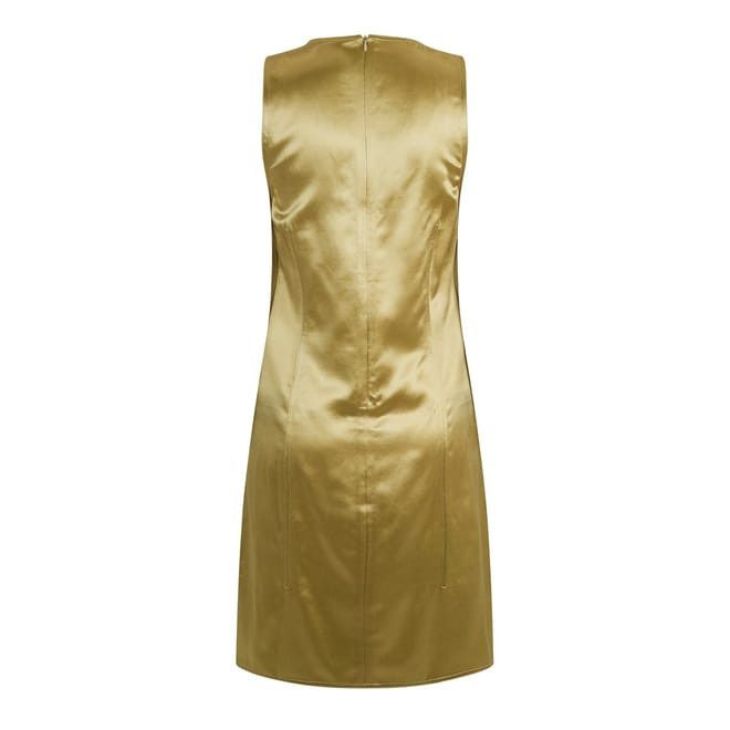 Bottega Veneta Bottega Veneta Scoop Neck Knee Length Dress in Yellow Size S / US 4 / IT 40 - 2 Thumbnail