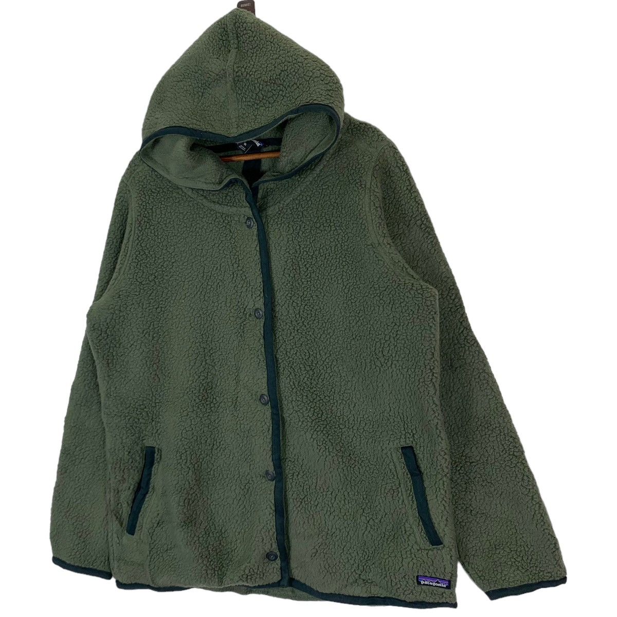 Patagonia × Vintage VINTAGE PATAGONIA DEEP PILE RETRO X FLEECE HOODIE JACKET Size US XL / EU 56 / 4 - 2 Thumbnail