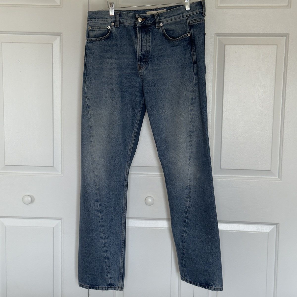 Sefr Blue Twisted Jeans Size US 33 - 4 Thumbnail