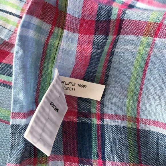 Ralph Lauren Ralph Lauren Plaid Linen Shirt Blue Men's Small S Size US S / EU 44-46 / 1 - 7 Thumbnail