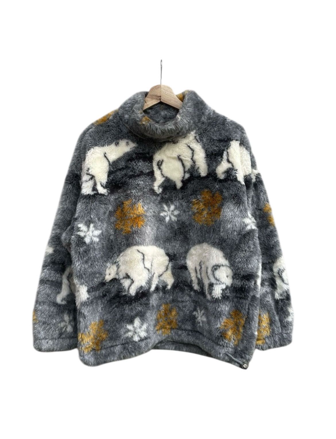 Ellesse Ellesse Italy Polar Bear Fur Fleece Turtle Neck Size US M / EU 48-50 / 2 - 1 Thumbnail