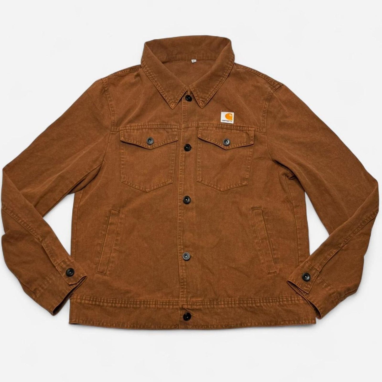 Carhartt Carhartt Brown Canvas Jacket Men’s Small Workwear Trucker Size US S / EU 44-46 / 1 - 1 Thumbnail