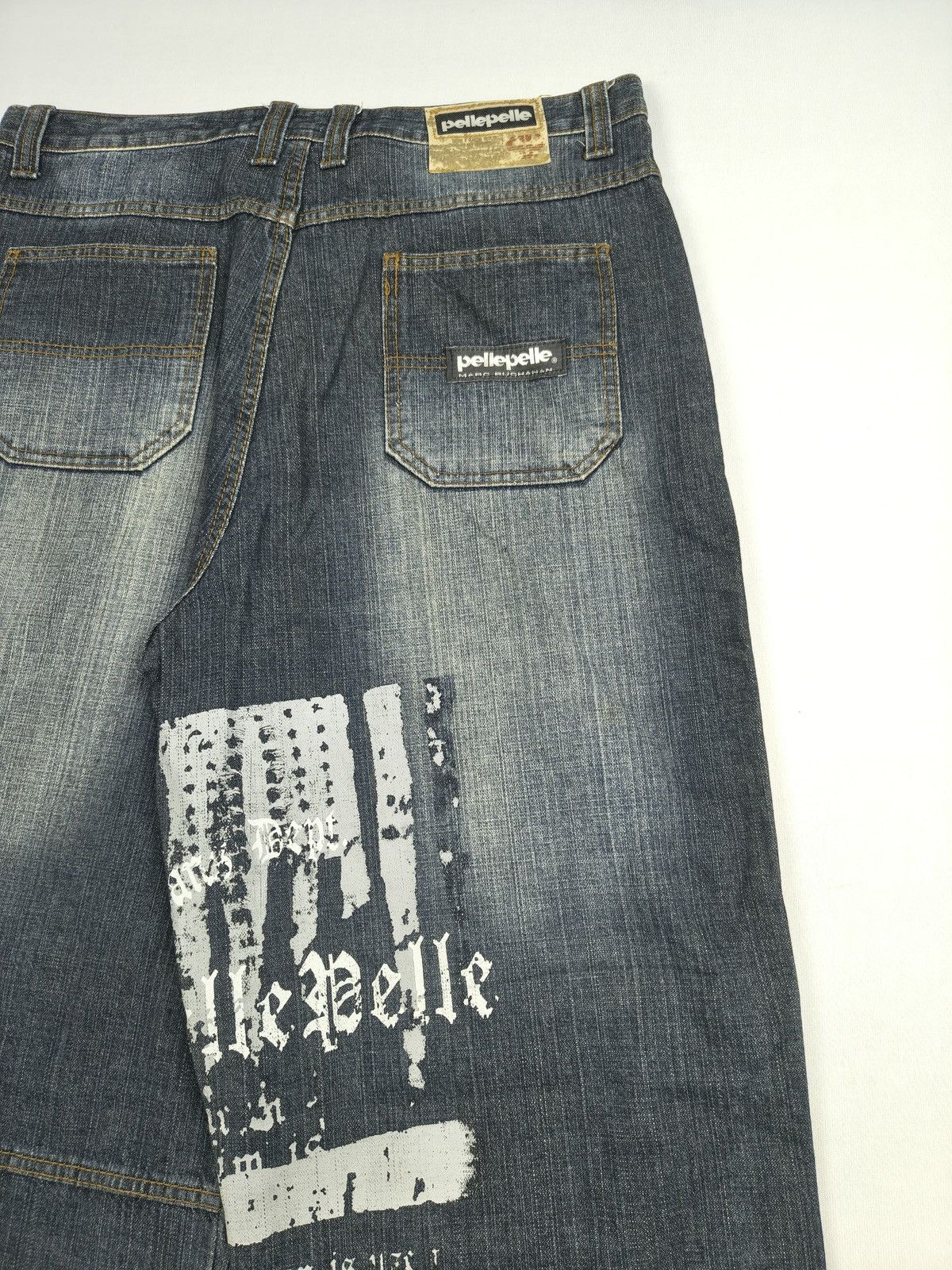 Pelle Pelle Pelle Pelle Crazy Graphic Y2K Baggy Jeans (066) Size US 36 / EU 52 - 11 Thumbnail