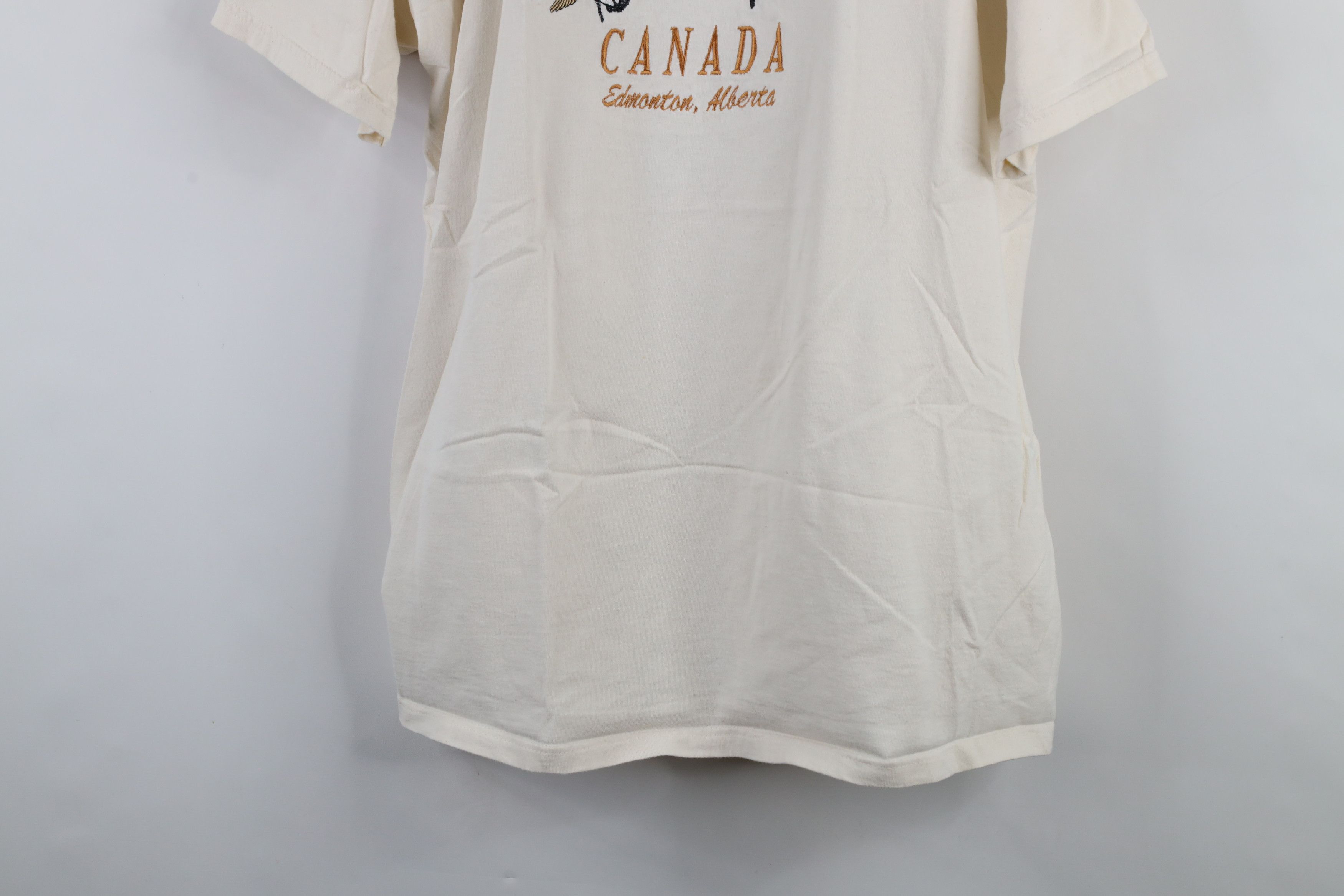 Vintage Vintage 90s Streetwear Canada Goose Duck T-Shirt Cream Size US XXL / EU 58 / 5 - 3 Thumbnail