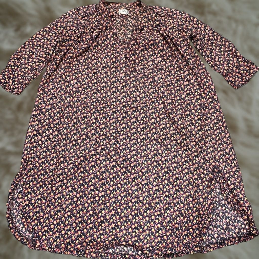 Vintage Vtg Bete Collection Honolulu Black Pink Floral Maxi Hawaiian Dress Geometric 4XL Size XXL / US 16-18 / IT 52-54 - 1 Thumbnail