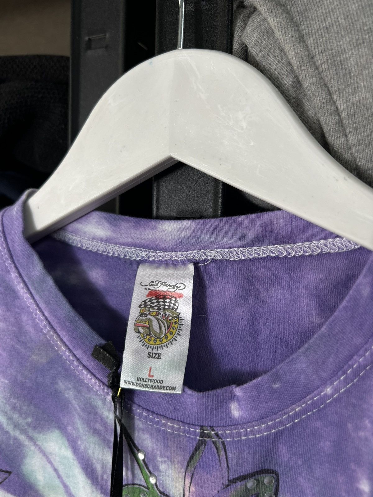 Ed Hardy Ed Hardy Love Kills Slowly Tie-Dye T-shirt Purple Size US L / EU 52-54 / 3 - 8 Thumbnail