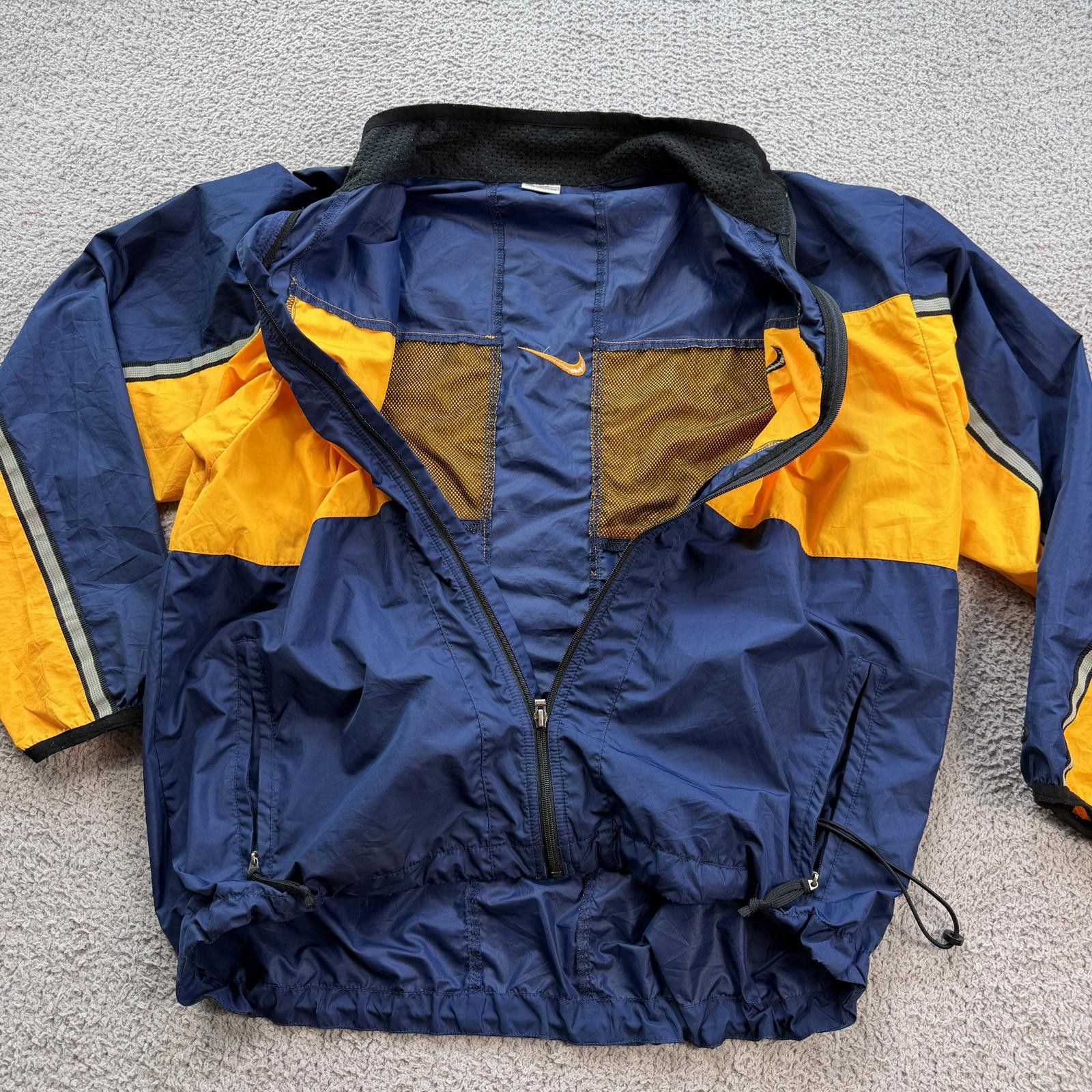 Nike Vintage 90s Nike Clima Fit Windbreaker Jacket Navy Zip Mens Size US L / EU 52-54 / 3 - 5 Thumbnail