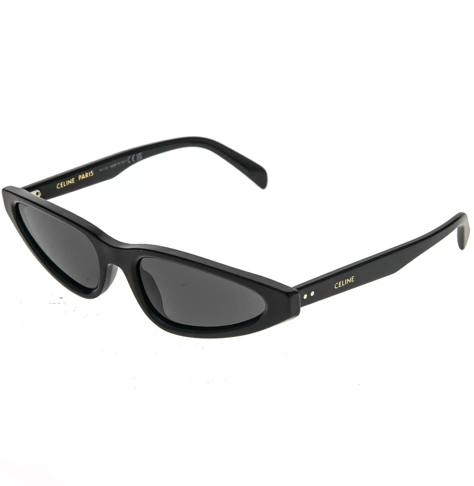 Celine CELINE BOLD 3 Dots Black Thin Narrow Cat CL40231I 01A Size ONE SIZE - 4 Thumbnail