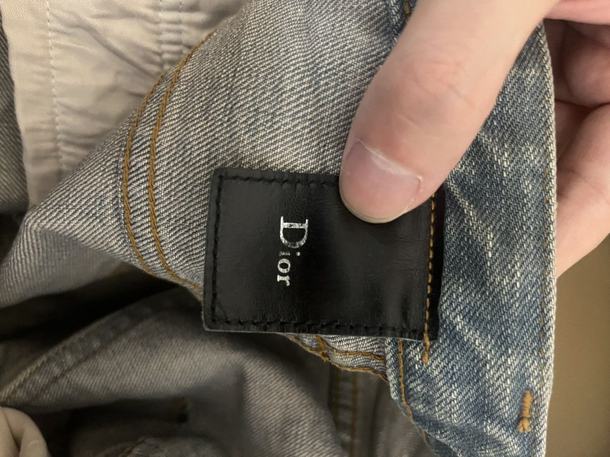 Dior × Hedi Slimane DIOR HOMME LUSTER BLEU CLAIR WAXED DENIM - SS04 "STRIP" Size US 30 / EU 46 - 7 Thumbnail