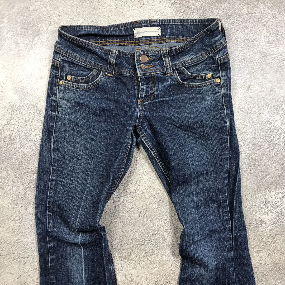 Vintage Vintage Y2K Baggy Flared Distressed Jeans Skater Logo 27 Size 27" / US 4 / IT 40 - 3 Thumbnail