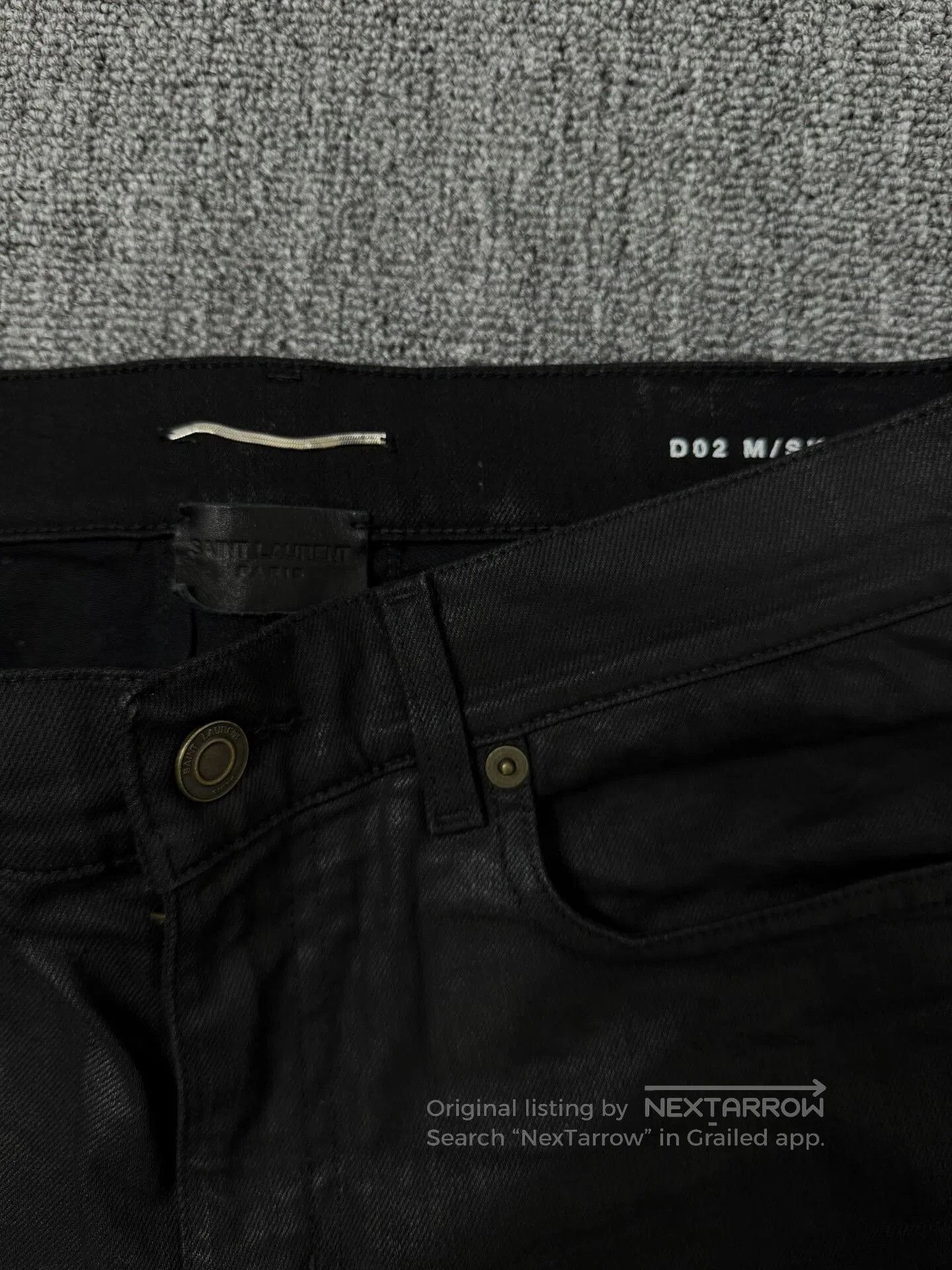 Saint Laurent Paris Saint Laurent Black Denim Pants. Size US 30 / EU 46 - 4 Thumbnail