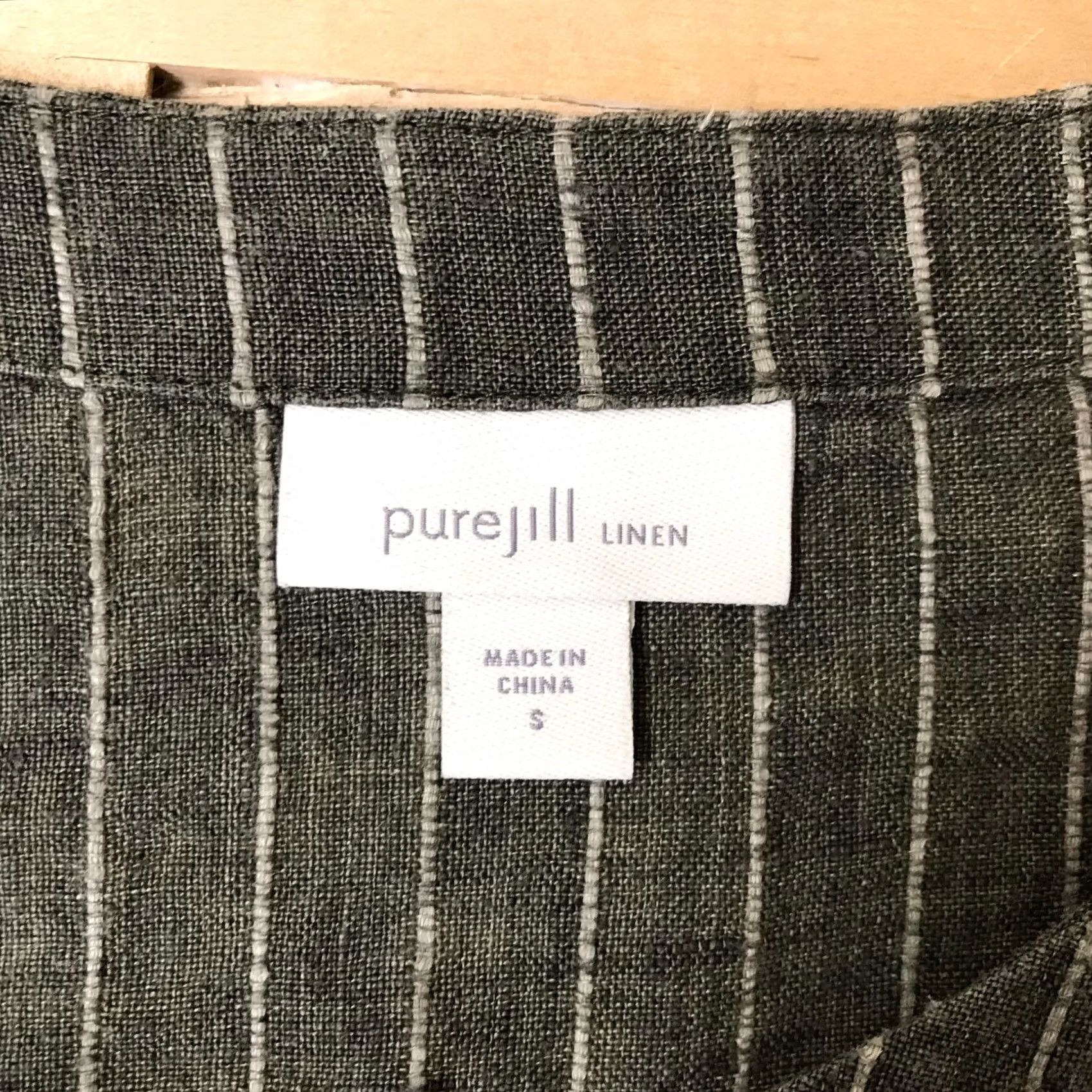 J. Jill PURE JILL - WOMEN' SMALL -GREEN LINEN TOP Size S / US 4 / IT 40 - 7 Thumbnail