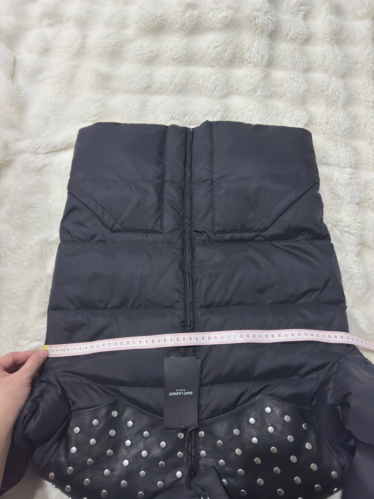 Saint Laurent Paris Saint Laurent 2014 Brand New Studded Leather Down Jacket Size S / US 4 / IT 40 - 5 Thumbnail