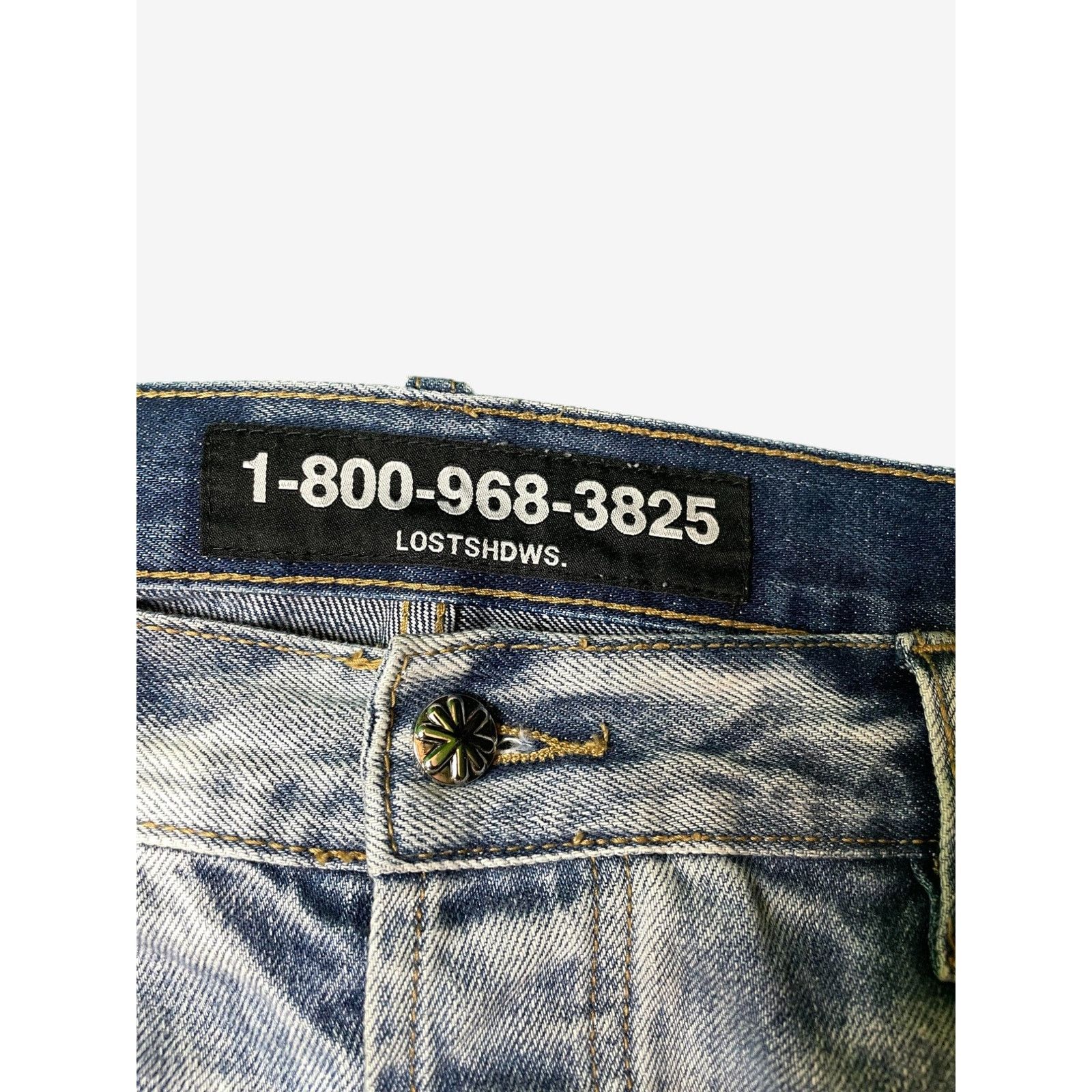 Other Lost SHDWS White Floral Light Wash Jeans Size US 40 / EU 56 - 2 Thumbnail