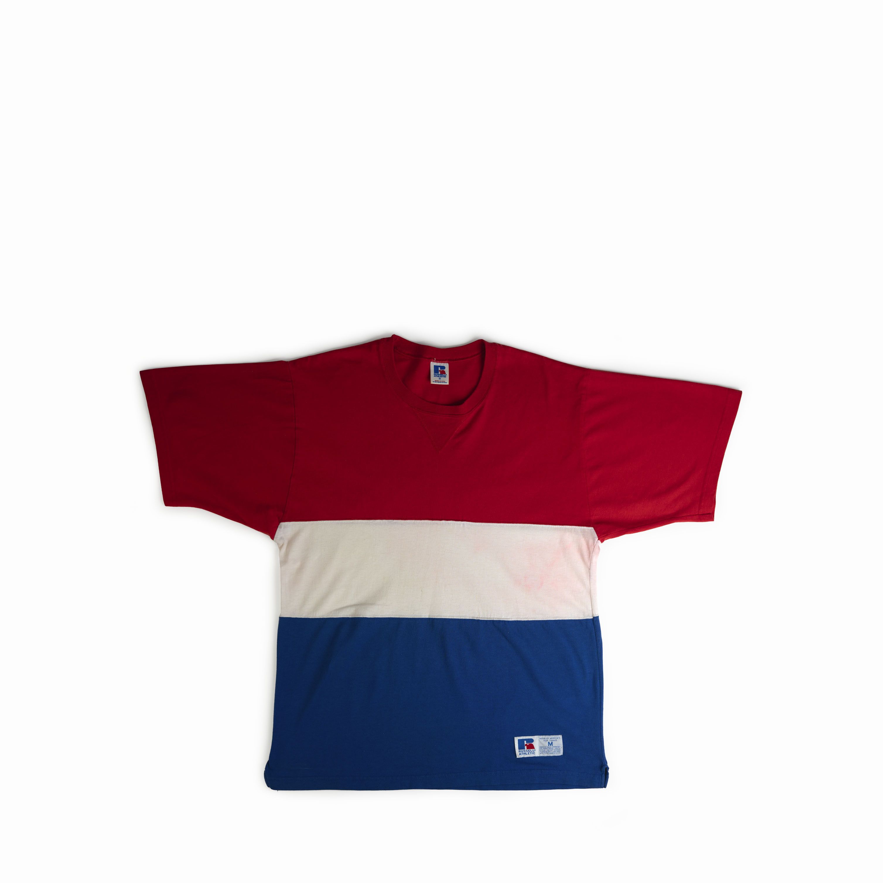 Russell Athletic Vintage 1990's Russell Red White & Blue Tee Shirt Size US M / EU 48-50 / 2 - 1 Thumbnail