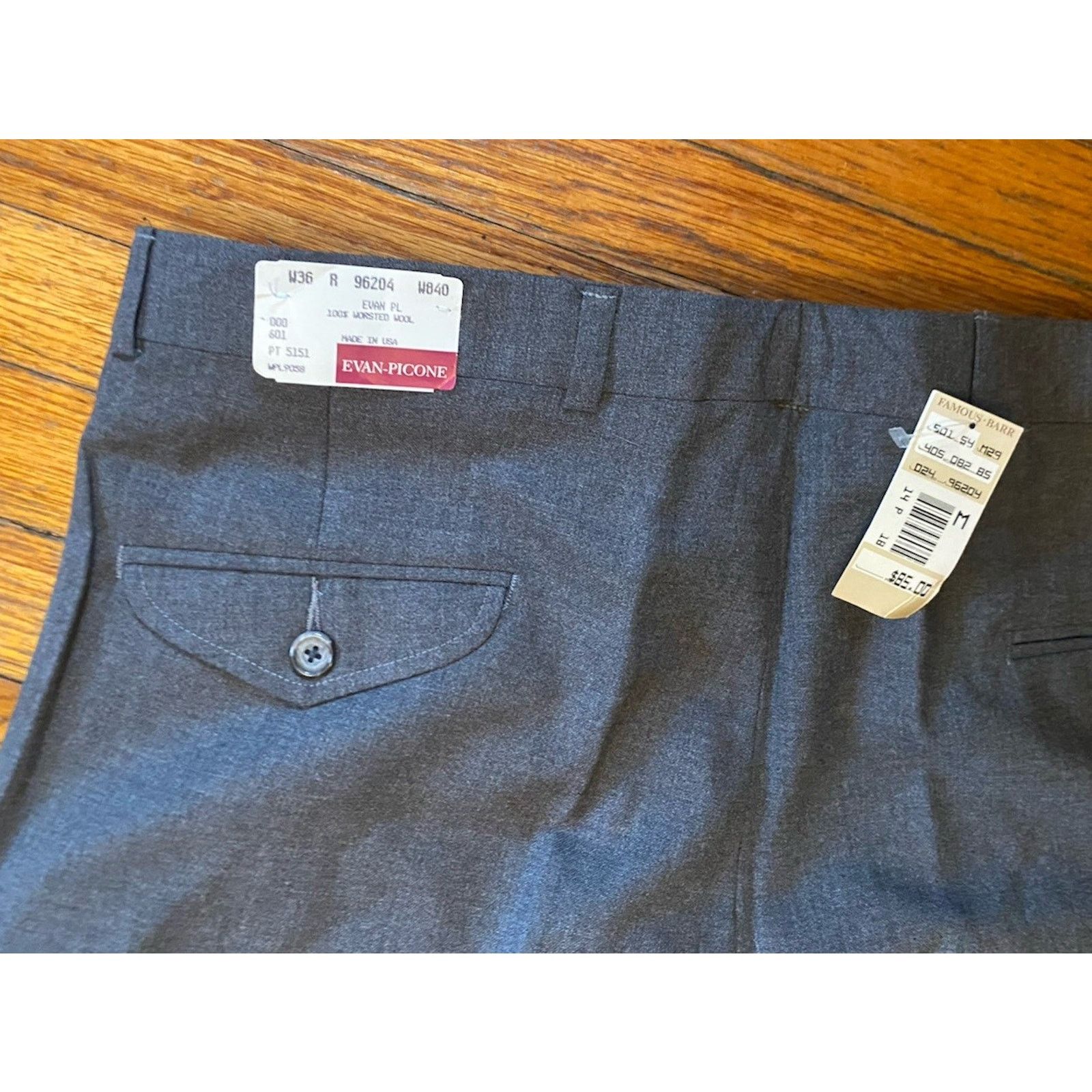 Evan Picone NEW USA Evan Picone Men’s Pants Wool W36 Unfinished Hem NWT Size US 36 / EU 52 - 2 Thumbnail