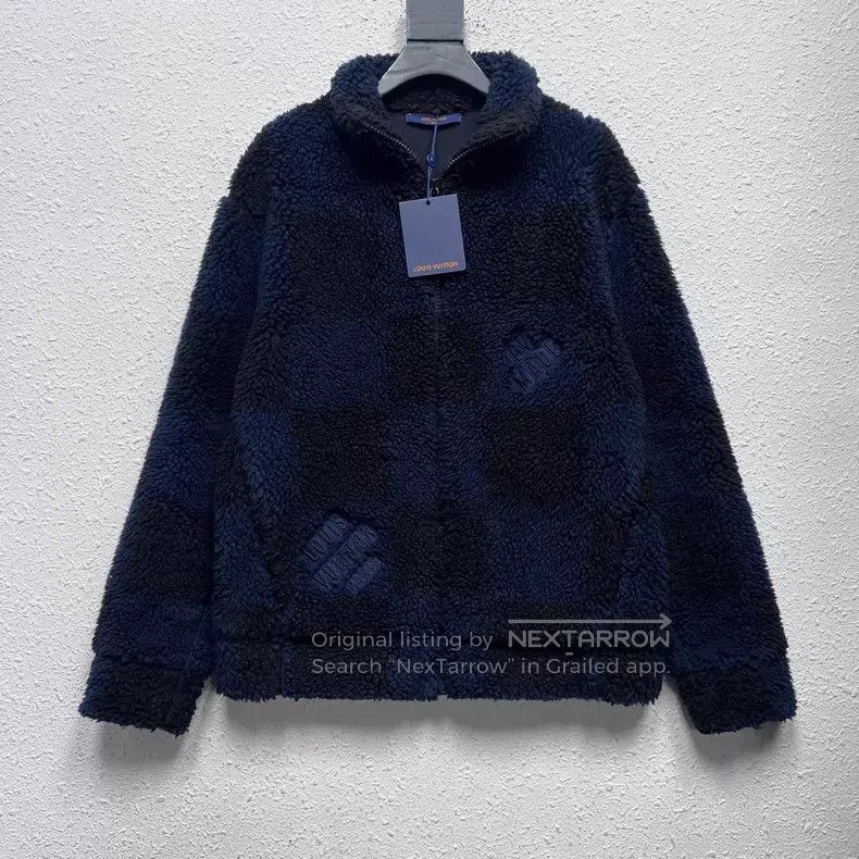 Louis Vuitton Louis Vuitton Nigo Black and Blue Checkerboard Teddy Jacke Size US M / EU 48-50 / 2 - 1 Thumbnail