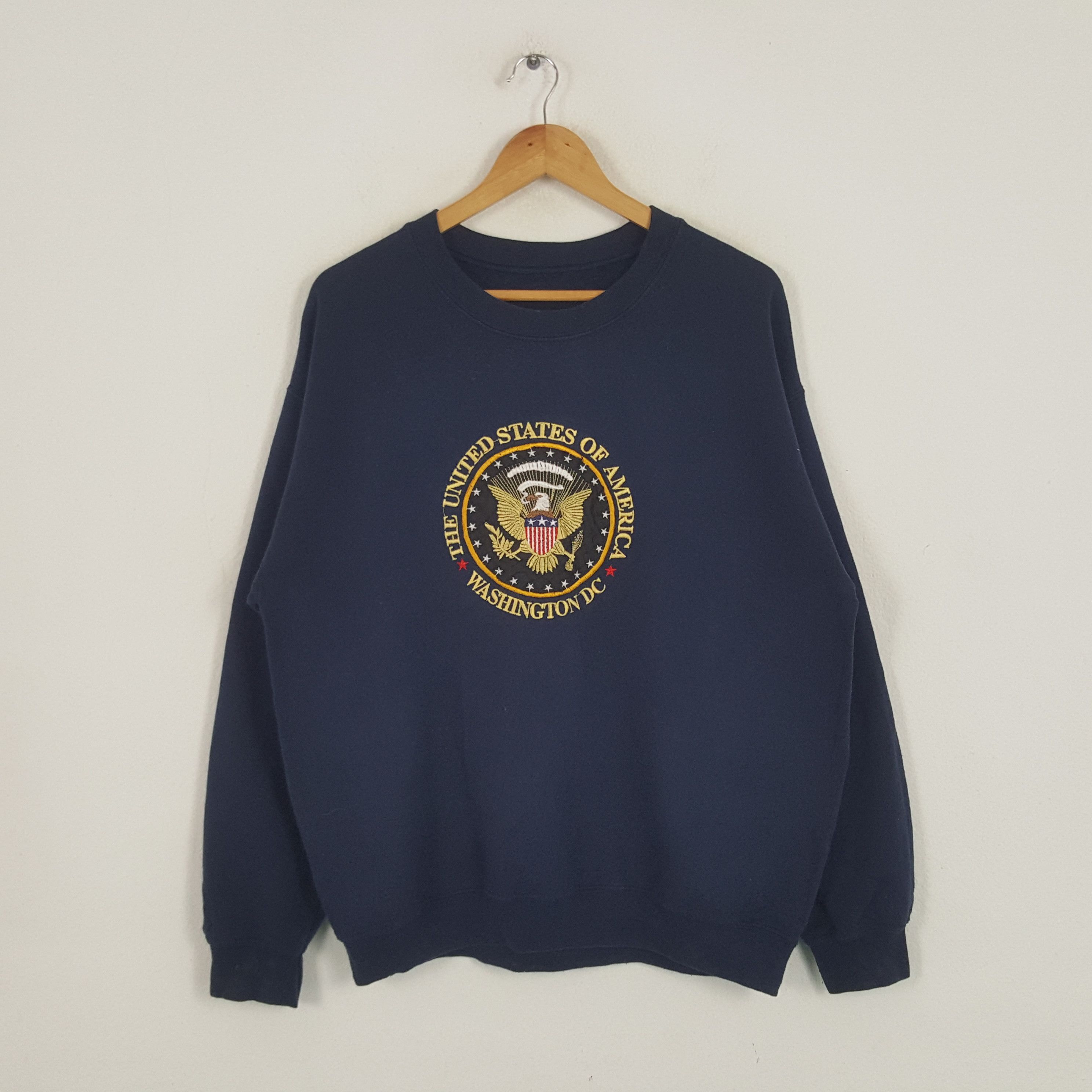 Vintage Vintage The United State Of America Washington DC Sweatshirt Size US L / EU 52-54 / 3 - 1 Thumbnail