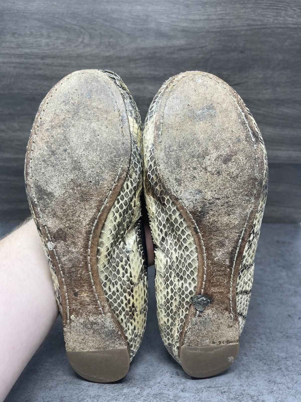 Other Tory Burch Shoes Womens Size 8 Caroline Snake Print Flats Size US 8 / IT 38 - 6 Thumbnail