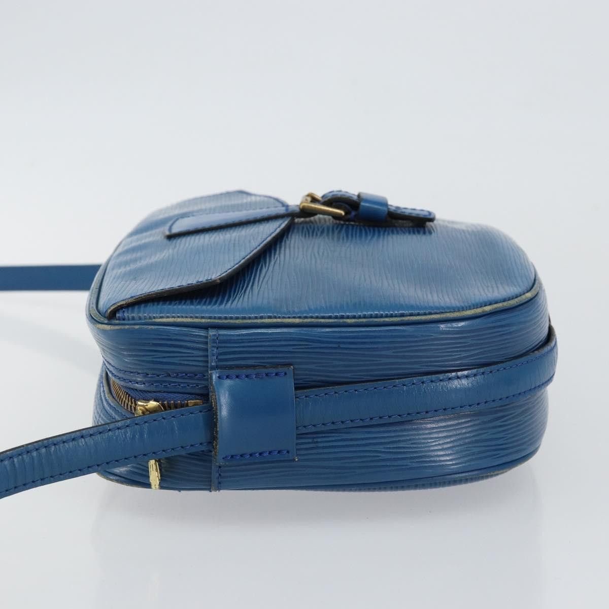 LOUIS VUITTON Epi June Feuille Shoulder Bag Blue M52155