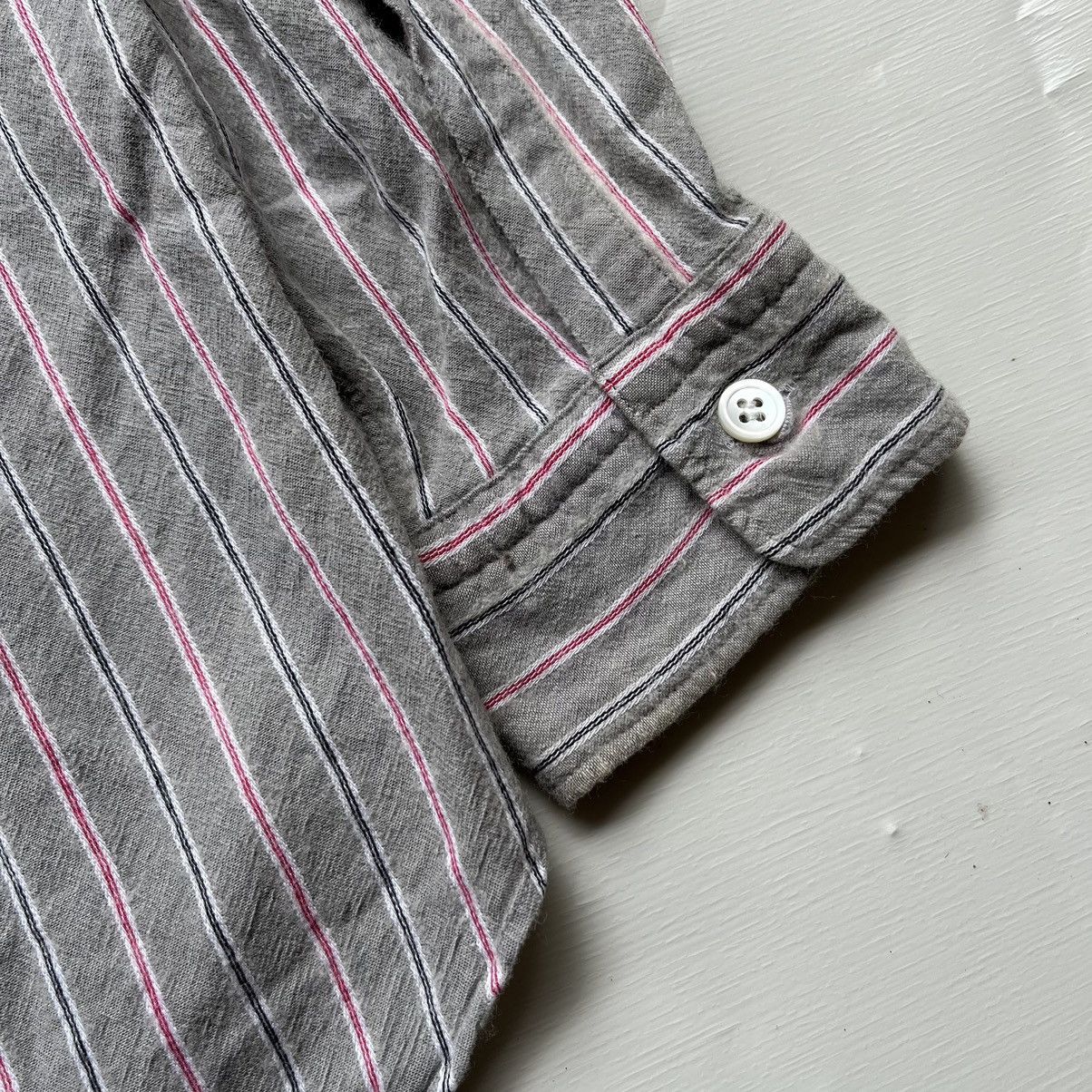 Comme des Garcons × Comme des Garcons Homme × Junya Watanabe 🇯🇵 Vintage Comme des Garcons Homme Stripe Plaid LongShirt Size US M / EU 48-50 / 2 - 8 Thumbnail