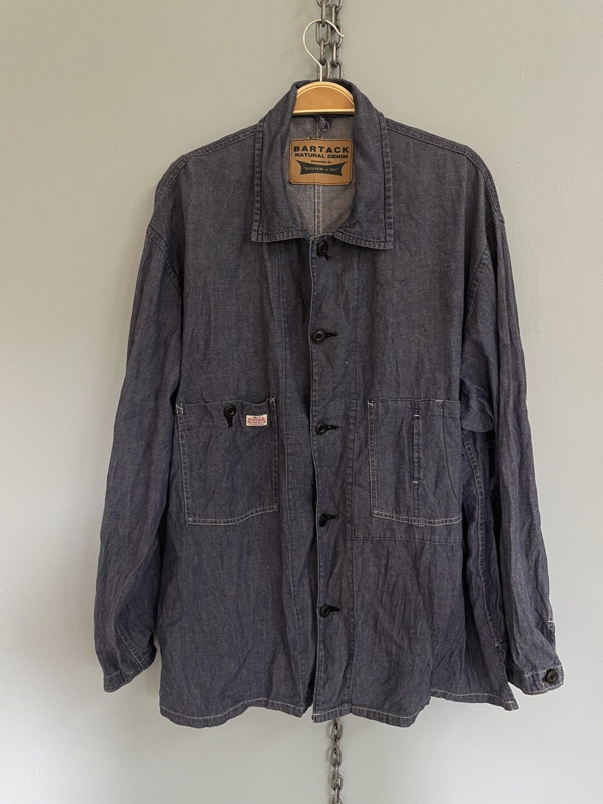 Japanese Brand Vintage Bartack button up jacket Size US XL / EU 56 / 4 - 1 Thumbnail