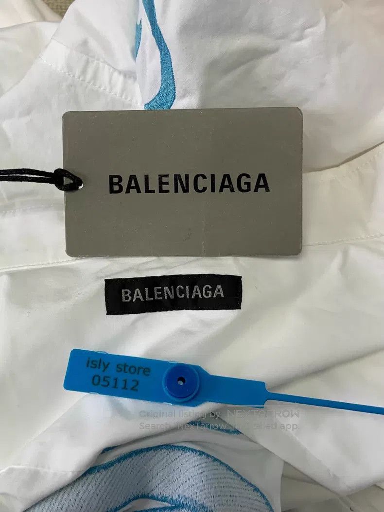 Balenciaga Balenciaga Letter Logo Embroidered Pointed Collar Single B Size XS / US 0-2 / IT 36-38 - 4 Thumbnail