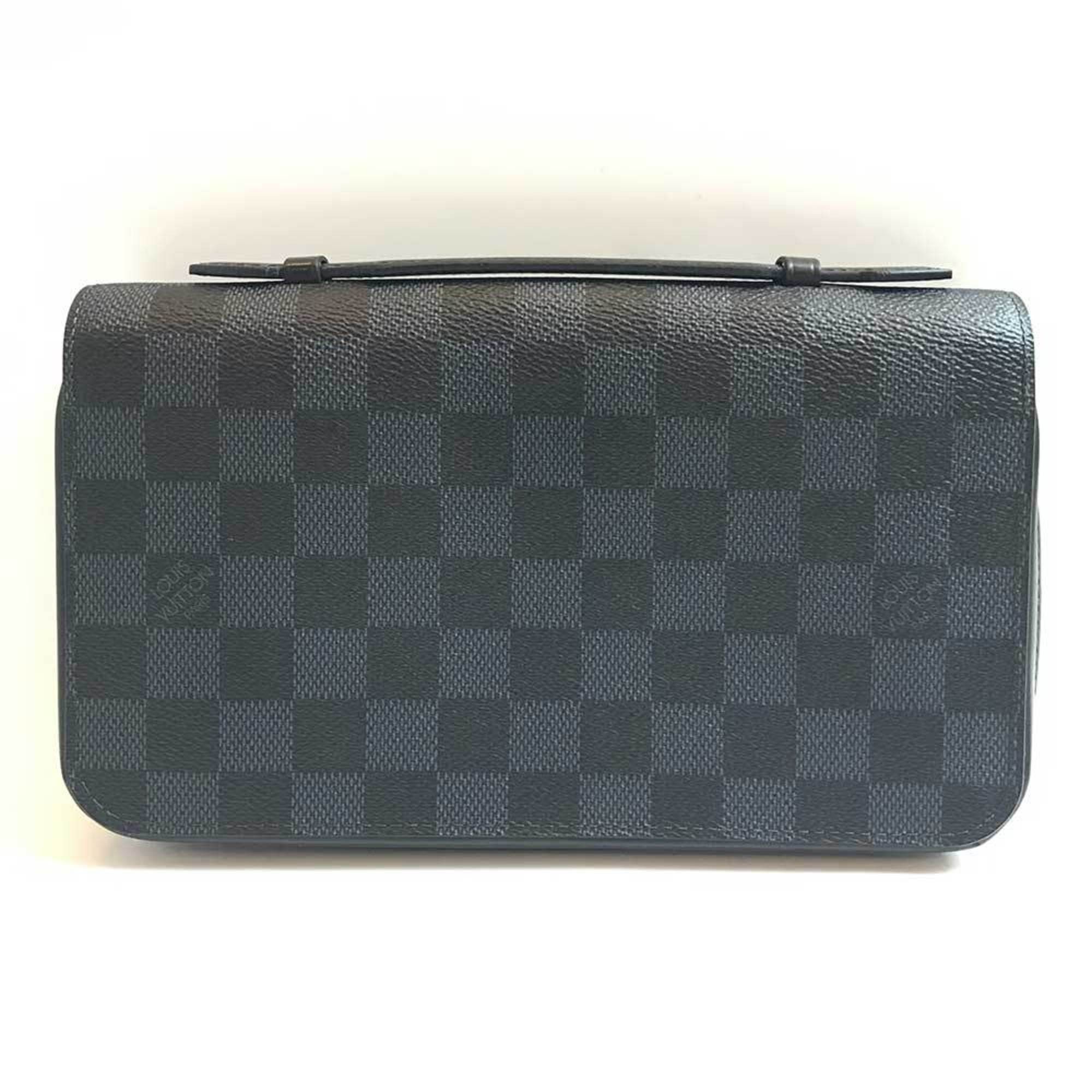 image of Louis Vuitton Zippy XL Wallet Damier Cobalt Round N41503 Louis Vuitton in Navy, Women's