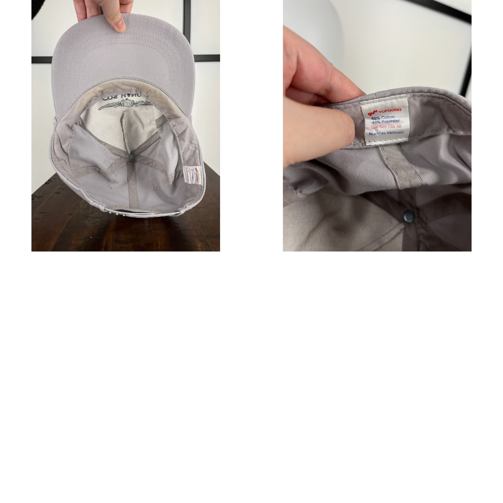 Vintage VINTAGE VTG QB Cos Hangar Hat Cap Snap Back Adult One Size Gray Cotton Polyester Blend Size ONE SIZE - 9 Thumbnail