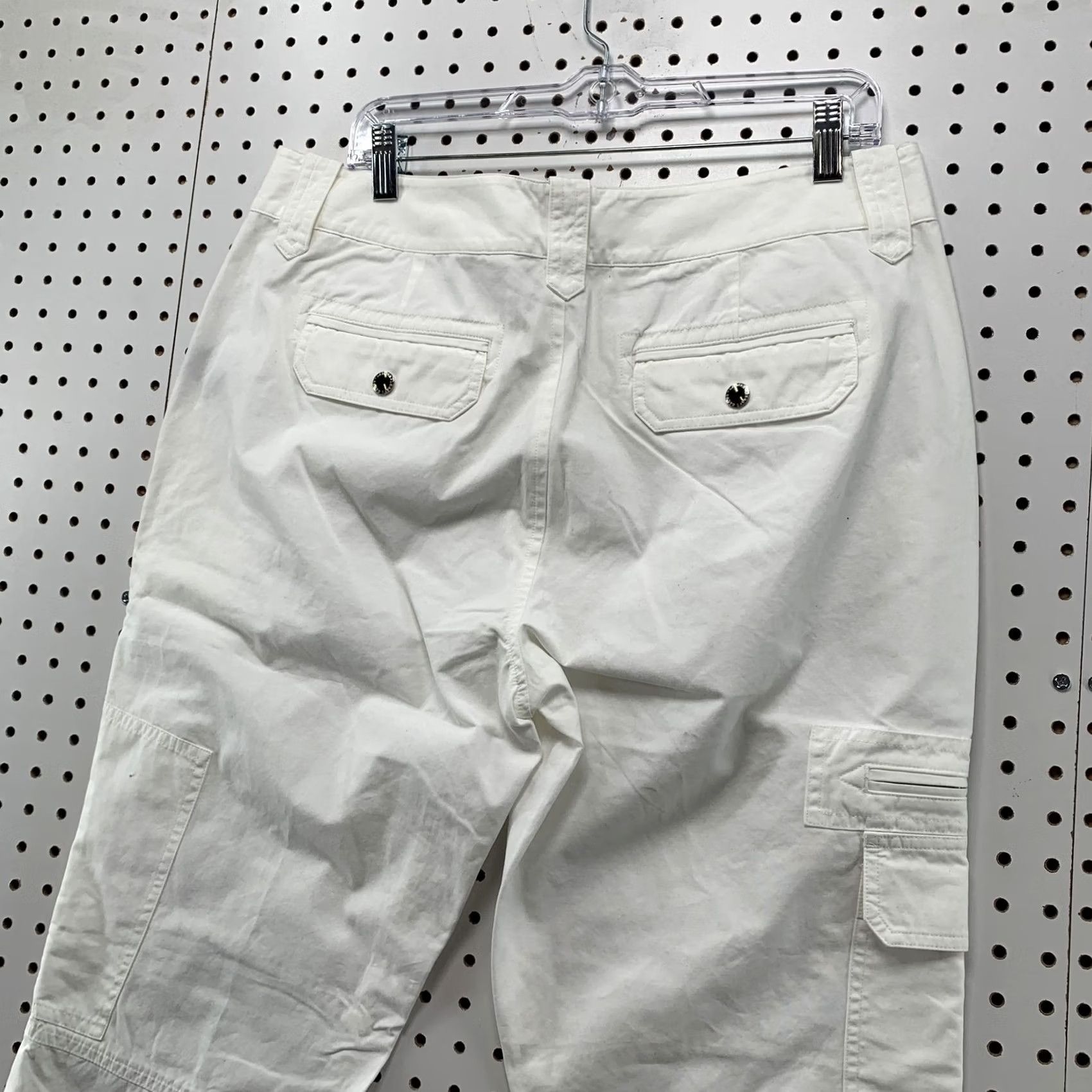 Ralph Lauren VINTAGE LRL Lauren Ralph Lauren Cargo Pants Womens Size 14 White Fits 36x31 Size 36" / US 14 / IT 50 - 7 Thumbnail
